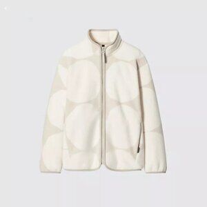 UNIQLO x Marimekko Fleece Full Zip Jacket in Cream and White (Japan L, US M)